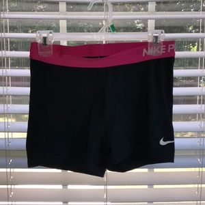 Pink nike pros, dri-fit
